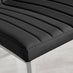 2x Isco Black Faux Leather Dining Chairs