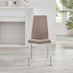 2x Isco Cappuccino Beige Faux Leather Dining Chairs