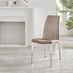 2x Isco Cappuccino Beige Faux Leather Dining Chairs