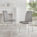2x Isco Grey Faux Leather Dining Chairs