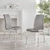 2x Isco Grey Faux Leather Dining Chairs