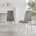 2x Isco Grey Faux Leather Dining Chairs