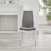 2x Isco Grey Faux Leather Dining Chairs