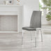 2x Isco Grey Faux Leather Dining Chairs