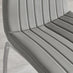 2x Isco Grey Faux Leather Dining Chairs