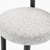2x Isola Grey Fabric Dining Chairs Black Legs