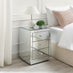 Italian 3 Drawer Mirrored Bedside Table