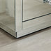 Italian 3 Drawer Mirrored Bedside Table