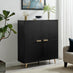 Ivala Black and Copper Large Tall 4 Door Sideboard