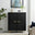 Ivala Black and Copper Large Tall 4 Door Sideboard