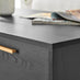 Ivala Rectangular 1 Drawer Storage Black and Copper Coffee Table