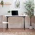 Ivan White and Black Wood Desk