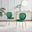 2x Ivy Green Velvet Dining Chairs Gold Legs
