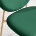 2x Ivy Green Velvet Dining Chairs Gold Legs