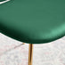 2x Ivy Green Velvet Dining Chairs Gold Legs