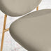 2x Ivy Taupe Velvet Dining Chairs Gold Legs