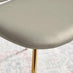 2x Ivy Taupe Velvet Dining Chairs Gold Legs