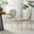 2x Ivy Taupe Velvet Dining Chairs Gold Legs