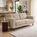 Jasper Cream Linen-Look Fabric 2 Seater Sofa