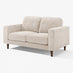 Jasper Cream Linen-Look Fabric 2 Seater Sofa