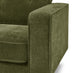 Jasper Green Linen-Look Fabric 2 Seater Sofa