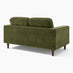 Jasper Green Linen-Look Fabric 2 Seater Sofa