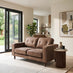 Jasper Brown Faux Leather 2 Seater Sofa