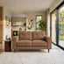 Jasper Brown Faux Leather 2 Seater Sofa