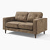 Jasper Brown Faux Leather 2 Seater Sofa