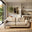 Jasper Cream Linen-Look Fabric 3 Seater Sofa