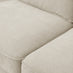 Jasper Cream Linen-Look Fabric 3 Seater Sofa
