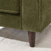 Jasper Green Linen-Look Fabric 3 Seater Sofa