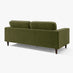 Jasper Green Linen-Look Fabric 3 Seater Sofa