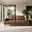 Jasper Brown Faux Leather 3 Seater Sofa