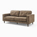 Jasper Brown Faux Leather 3 Seater Sofa