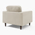 Jasper Cream Linen-Look Fabric Armchair
