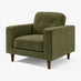 Jasper Green Linen-Look Fabric Armchair