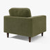 Jasper Green Linen-Look Fabric Armchair
