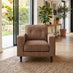 Jasper Brown Faux Leather Armchair