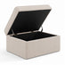 Jasper Cream Linen-Look Fabric Storage Footstool