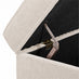 Jasper Cream Linen-Look Fabric Storage Footstool