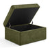 Jasper Green Linen-Look Fabric Storage Footstool