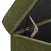 Jasper Green Linen-Look Fabric Storage Footstool