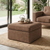 Jasper Brown Faux Leather Storage Footstool