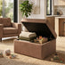 Jasper Brown Faux Leather Storage Footstool