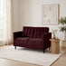 Jolene Maroon Velvet 2 Seater Sofa
