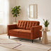 Jolene Burnt Orange Velvet 2 Seater Sofa