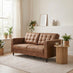 Jolene Tan Faux Leather 3 Seater Sofa