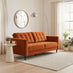 Jolene Burnt Orange Velvet 3 Seater Sofa
