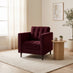 Jolene Maroon Velvet Armchair